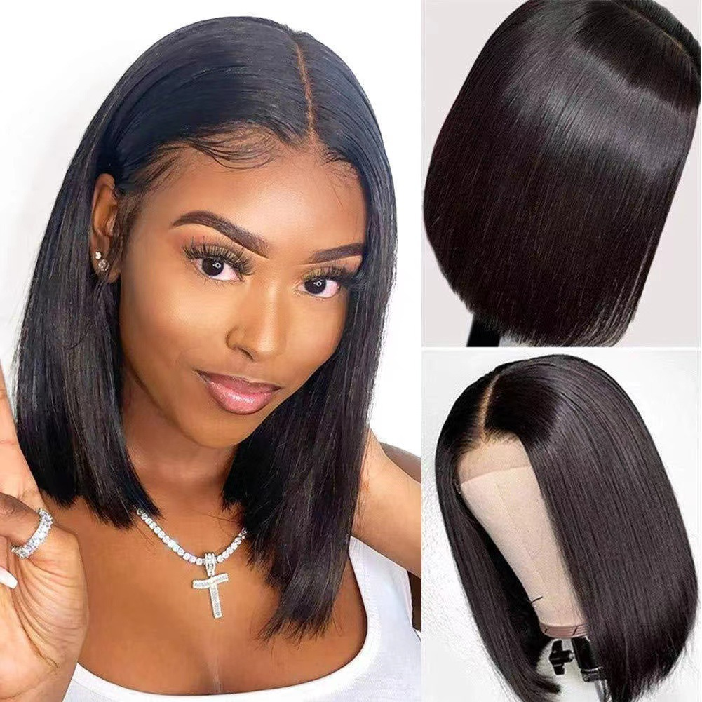 8 inch short straight bob wig for European and American Women