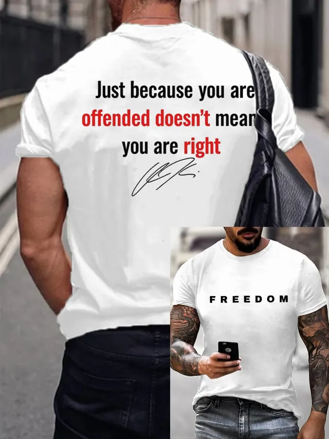 Men's Commemorative Freedom Printed T-Shirt-TP MERCH