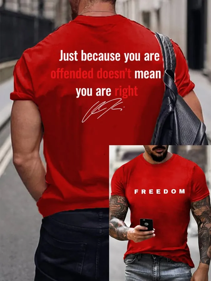 Men's Commemorative Freedom Printed T-Shirt-TP MERCH