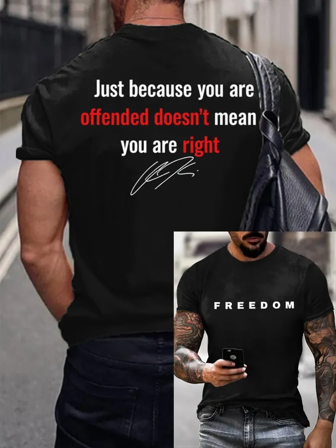 Men's Commemorative Freedom Printed T-Shirt-TP MERCH
