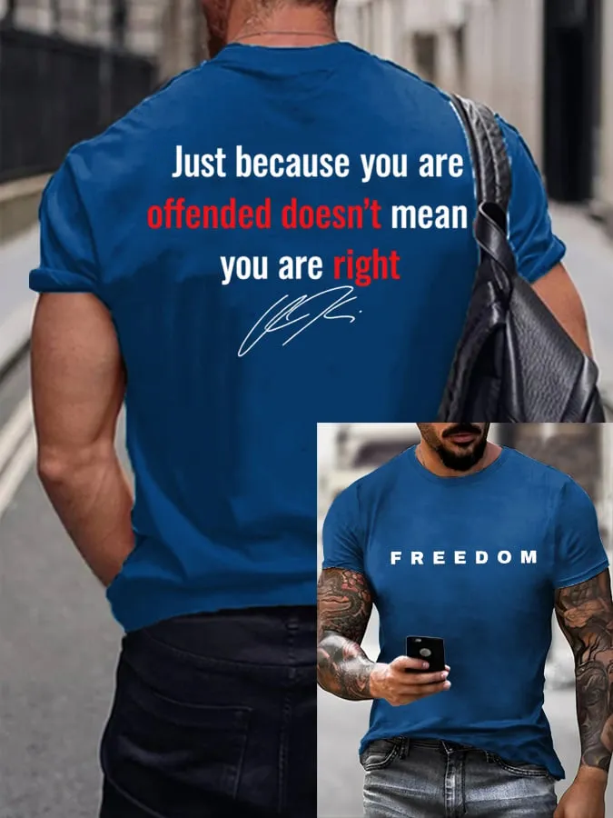 Men's Commemorative Freedom Printed T-Shirt-TP MERCH