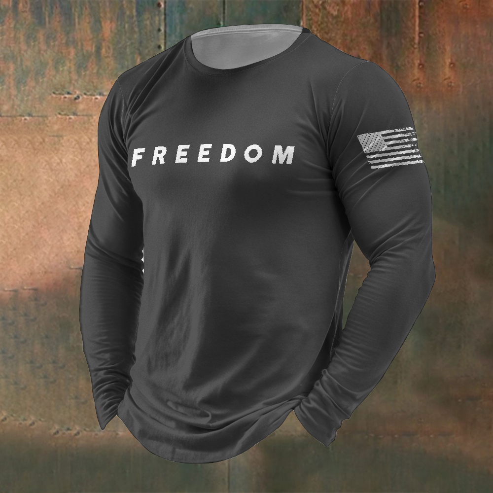 Men's Freedom Is Not Free R.I.P C.K Waffle Long Sleeve T-Shirt-TP MERCH