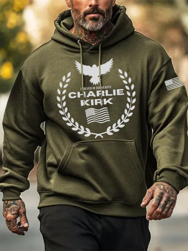 Men's patriotic print hoodie-TP MERCH