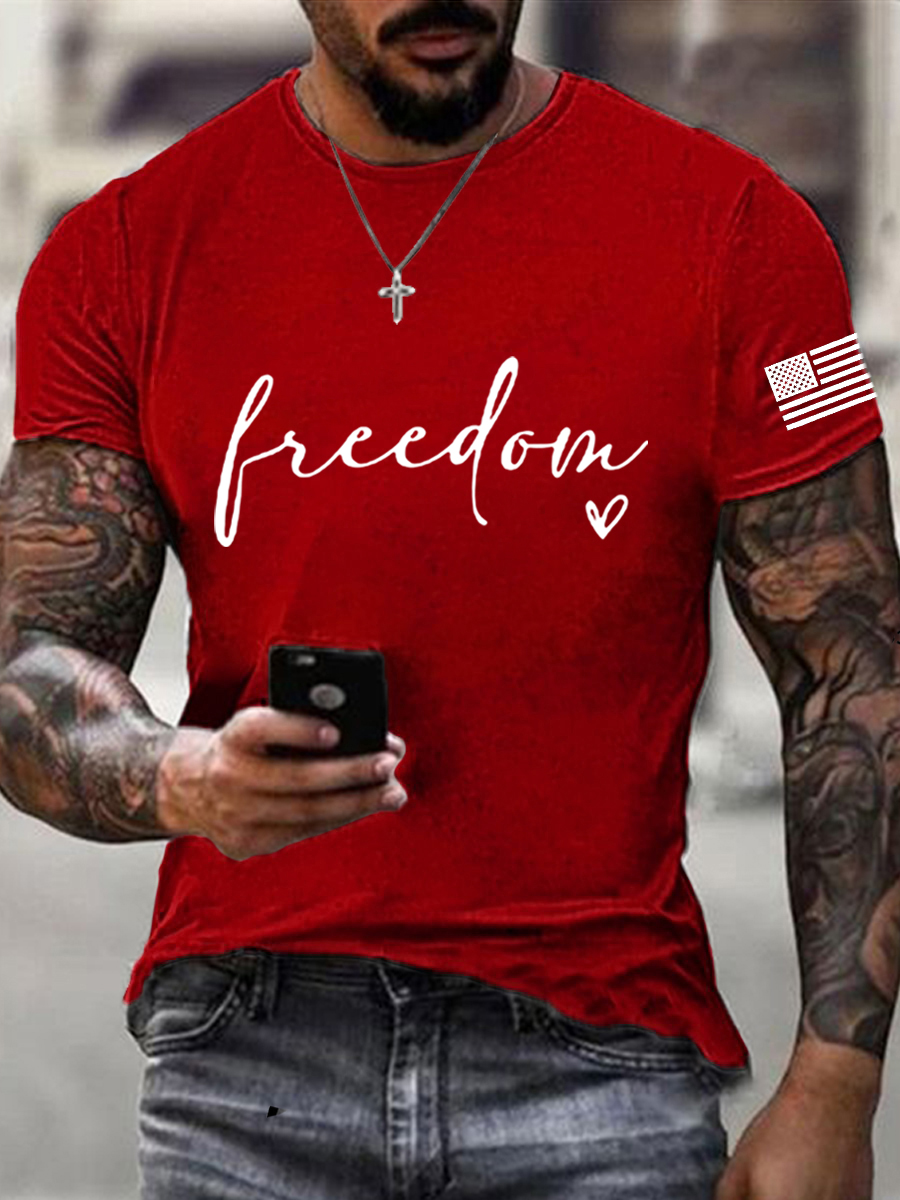 Men's Freedom Charlie Kirk Tee-TP MERCH