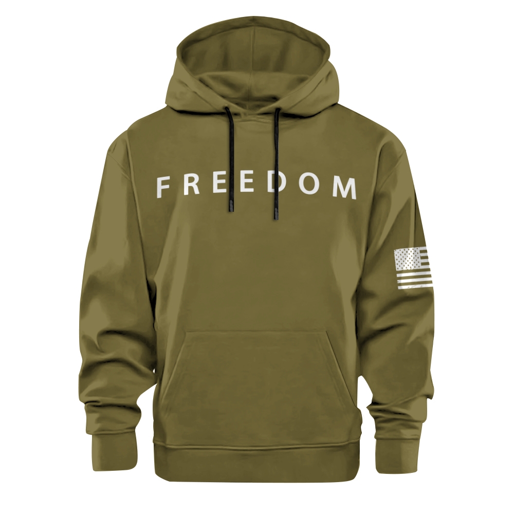 Freedom American Flag Printed Hoodie-TP MERCH
