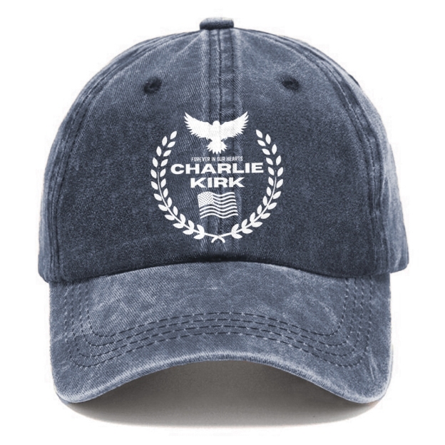 Unisex Forever In Our Hearts Print Washed Hat-TP MERCH