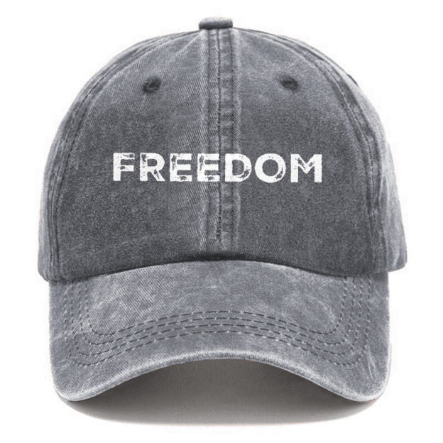 Unisex Freedom Print Washed Hat-TP MERCH