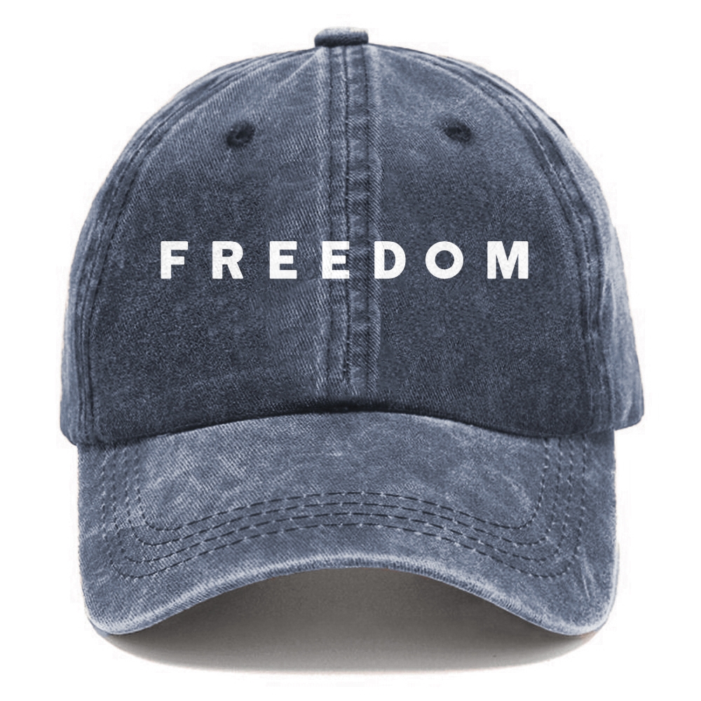 Unisex Freedom Print Washed Hat-TP MERCH