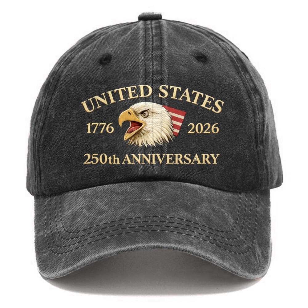Unisex America 250th Anniversary Print Washed Hat-TP MERCH
