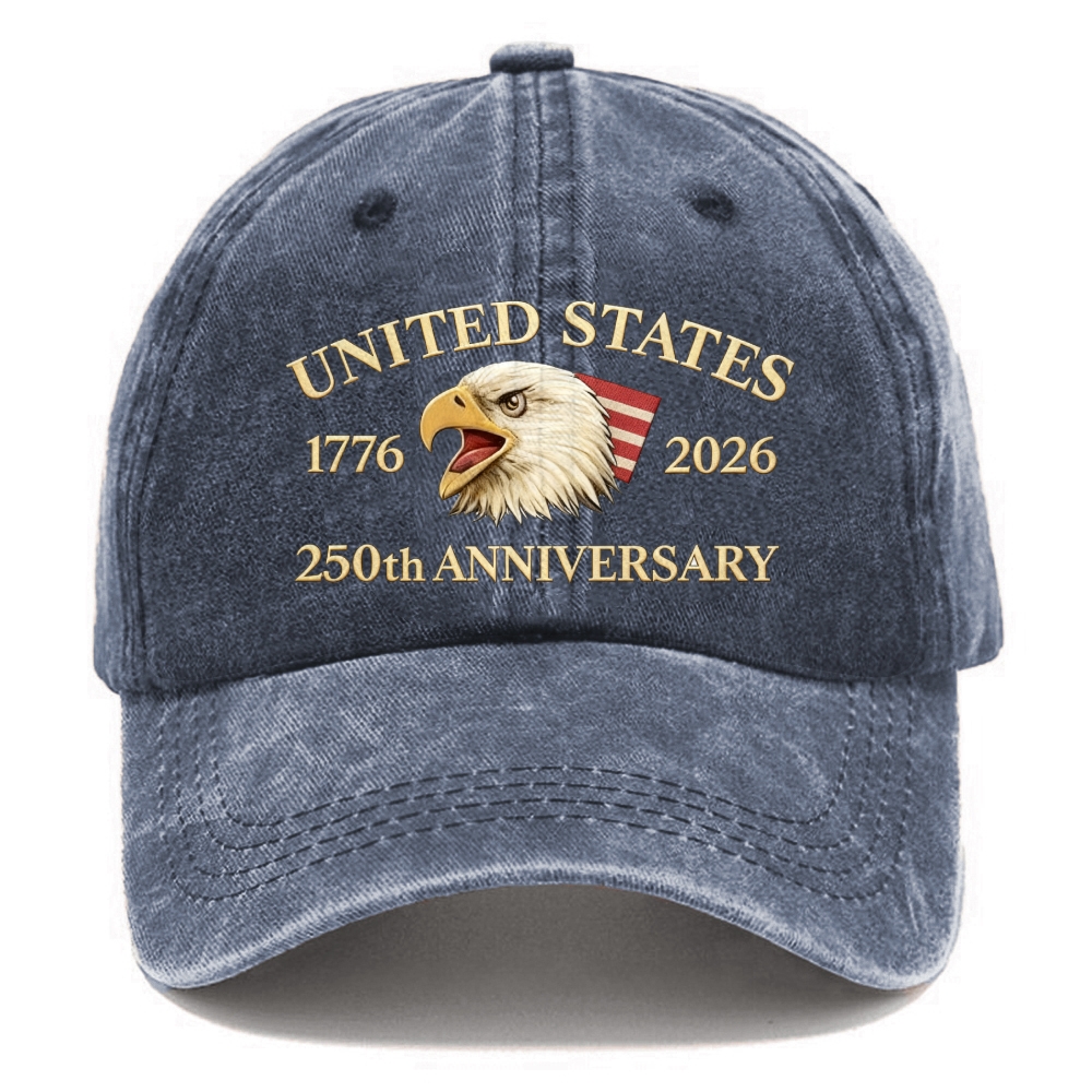 Unisex America 250th Anniversary Print Washed Hat-TP MERCH