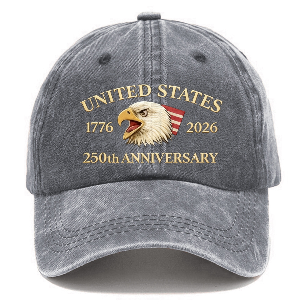 Unisex America 250th Anniversary Print Washed Hat-TP MERCH