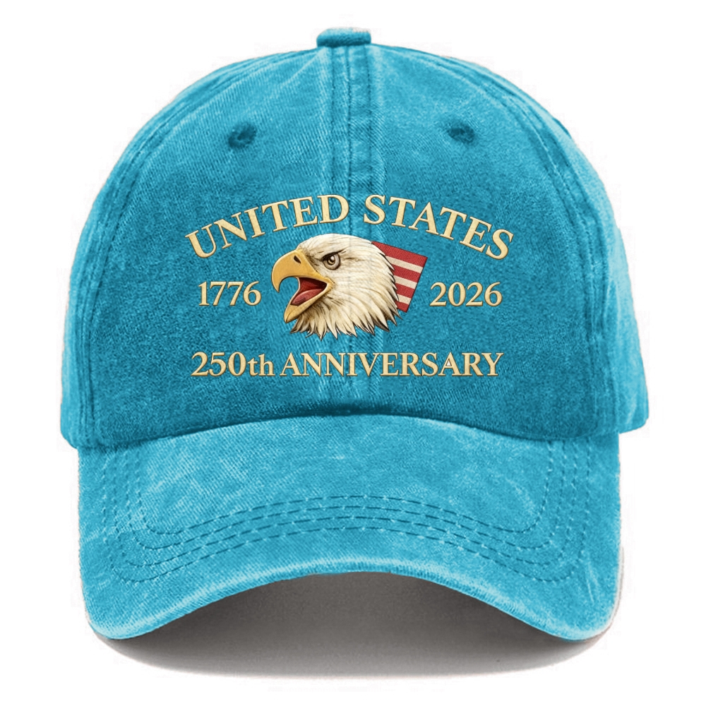 Unisex America 250th Anniversary Print Washed Hat-TP MERCH