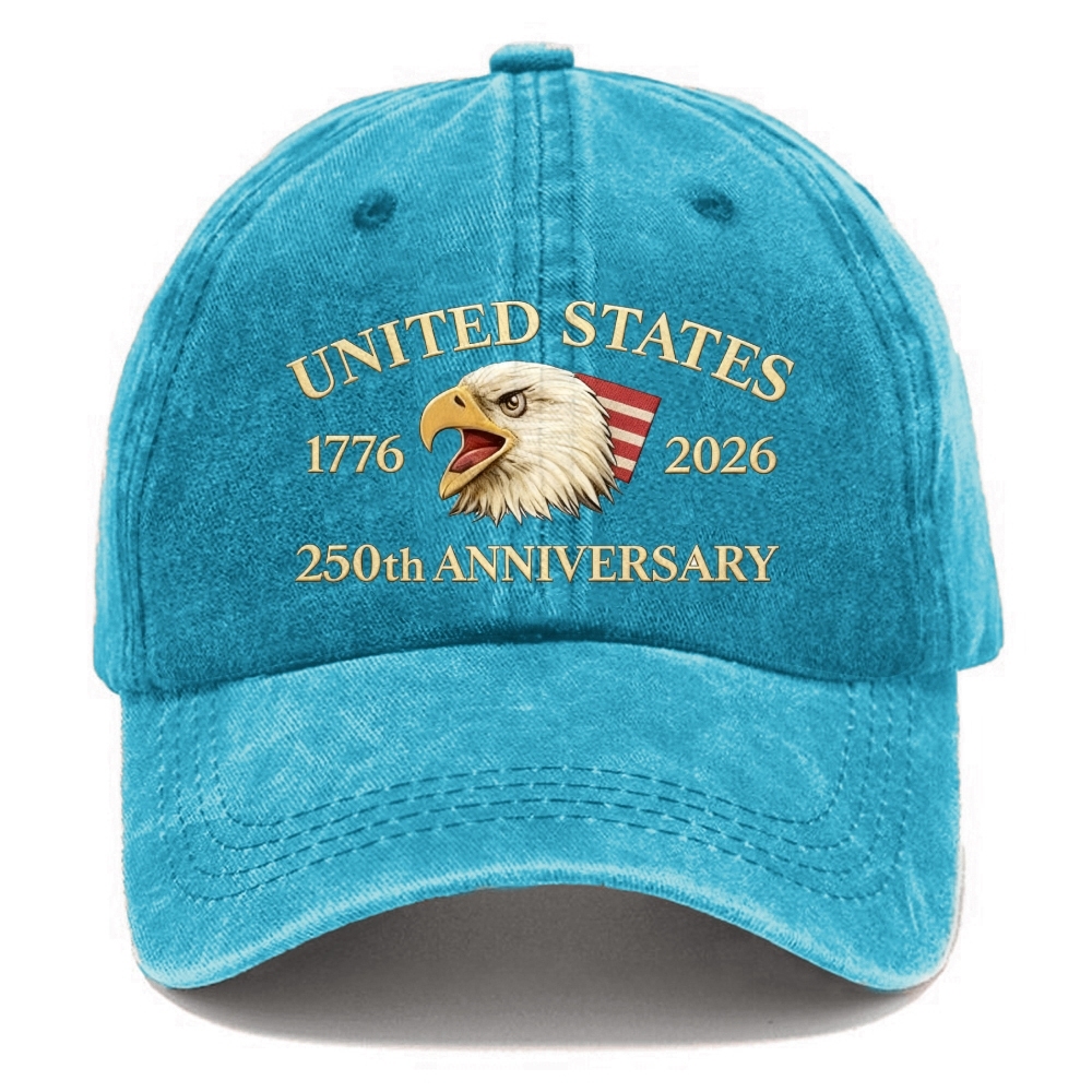 Unisex America 250th Anniversary Print Washed Hat-TP MERCH