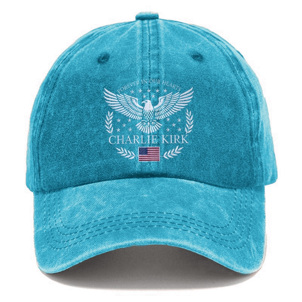 Unisex Forever In Our Hearts Print Washed Hat-TP MERCH