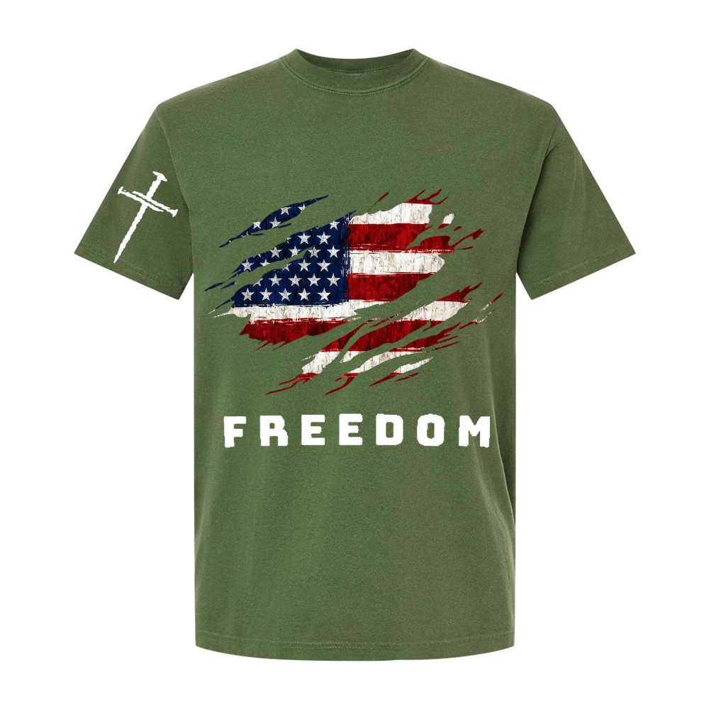 Freedom & Faith Printed T-shirt-TP MERCH
