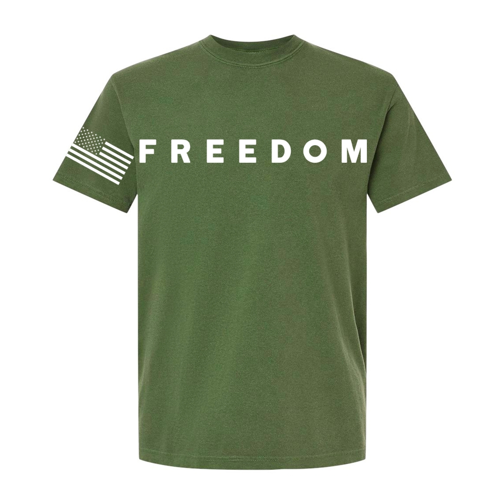 Women's Freedom American Flag Printed Casual T-shirt-TP MERCH