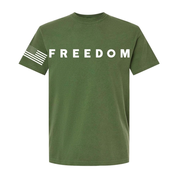 Women's Freedom American Flag Printed Casual T-shirt-TP MERCH