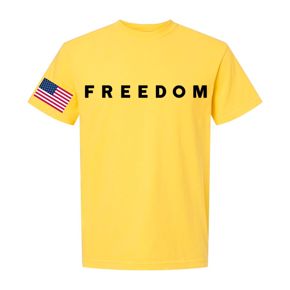 Women's Freedom American Flag Printed Casual T-shirt-TP MERCH