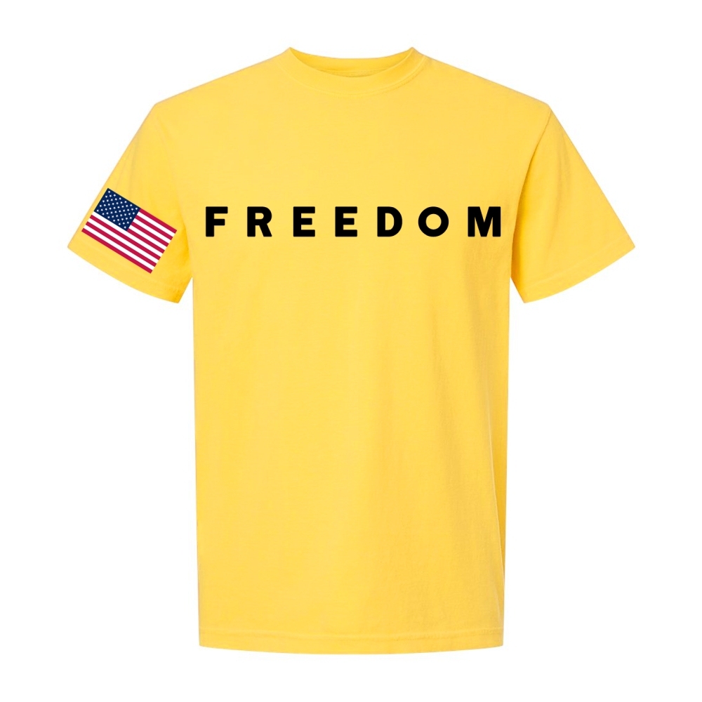 Women's Freedom American Flag Printed Casual T-shirt-TP MERCH