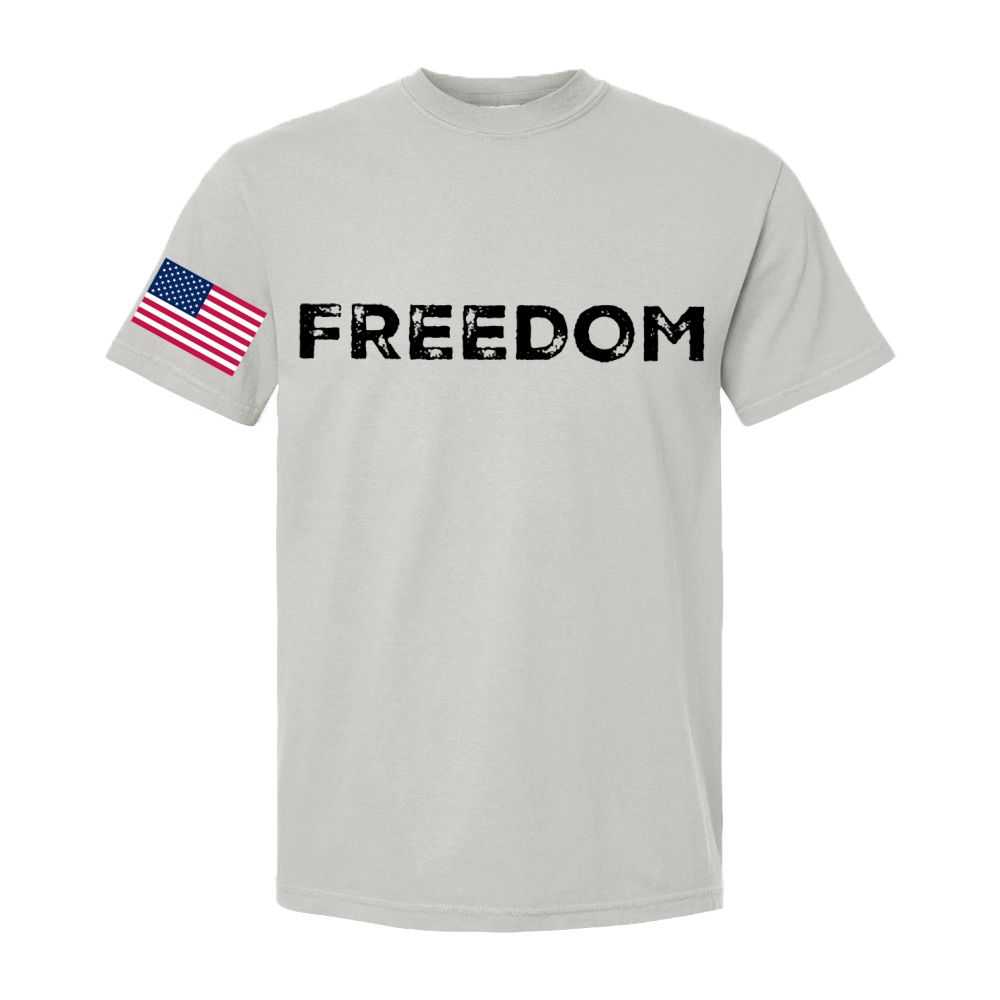 Freedom & American Flag Casual Short Sleeve T-Shirt-TP MERCH