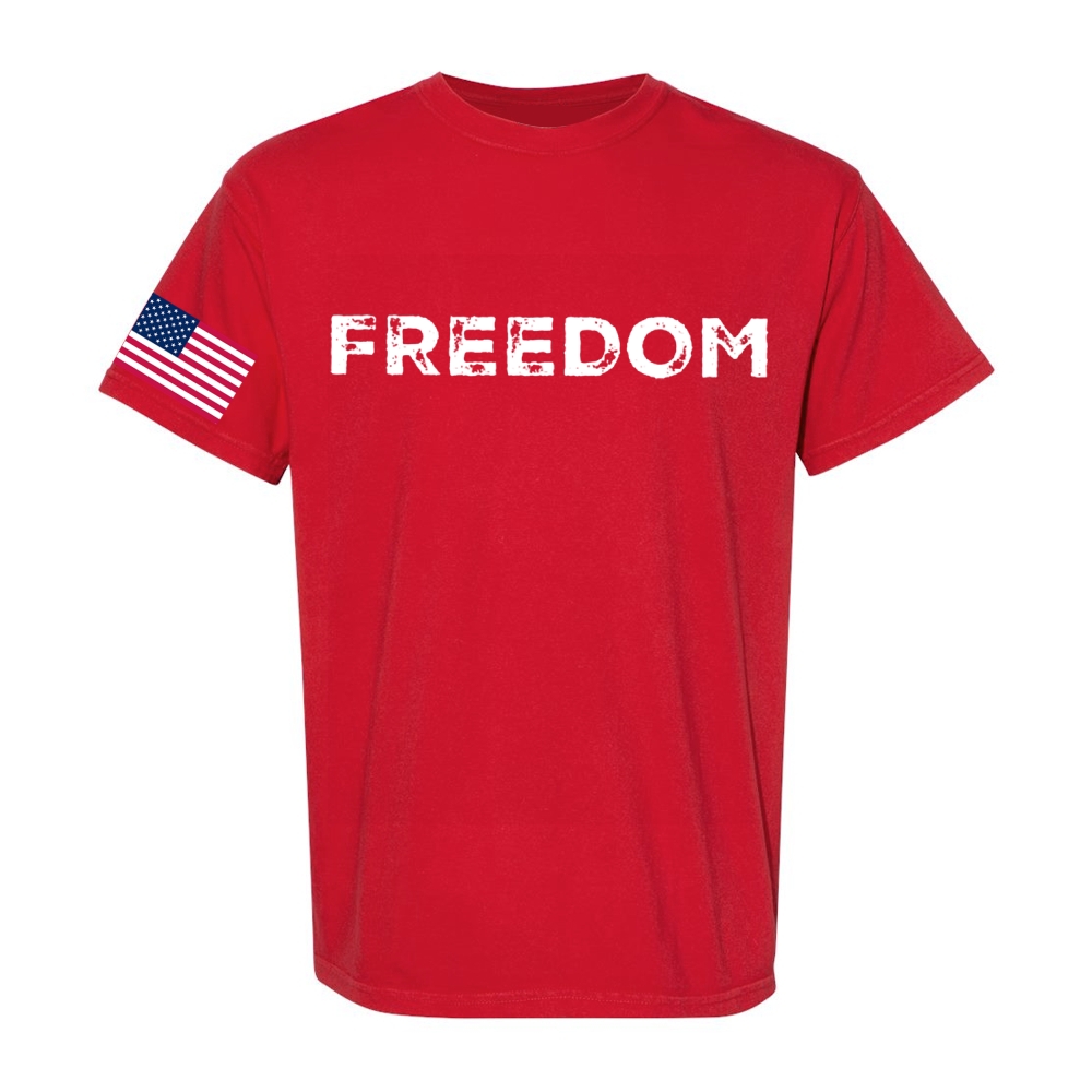 Freedom & American Flag Casual Short Sleeve T-Shirt-TP MERCH