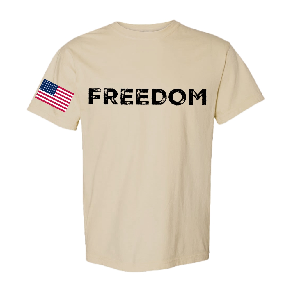 Freedom & American Flag Casual Short Sleeve T-Shirt-TP MERCH