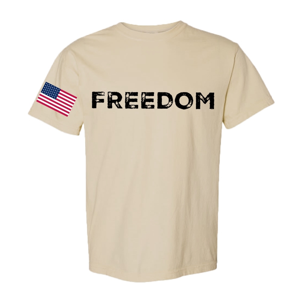 Freedom & American Flag Casual Short Sleeve T-Shirt-TP MERCH