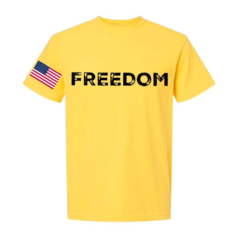 Freedom & American Flag Casual Short Sleeve T-Shirt-TP MERCH