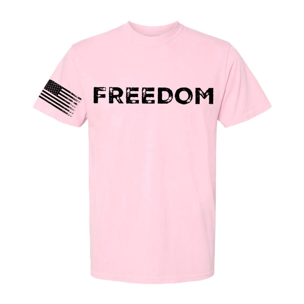Freedom And American Flag black Short Sleeve T-Shirt-TP MERCH