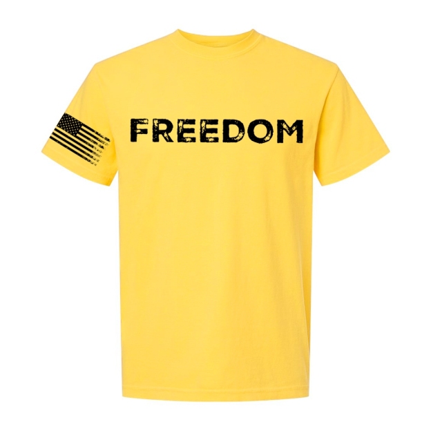 Freedom And American Flag black Short Sleeve T-Shirt-TP MERCH