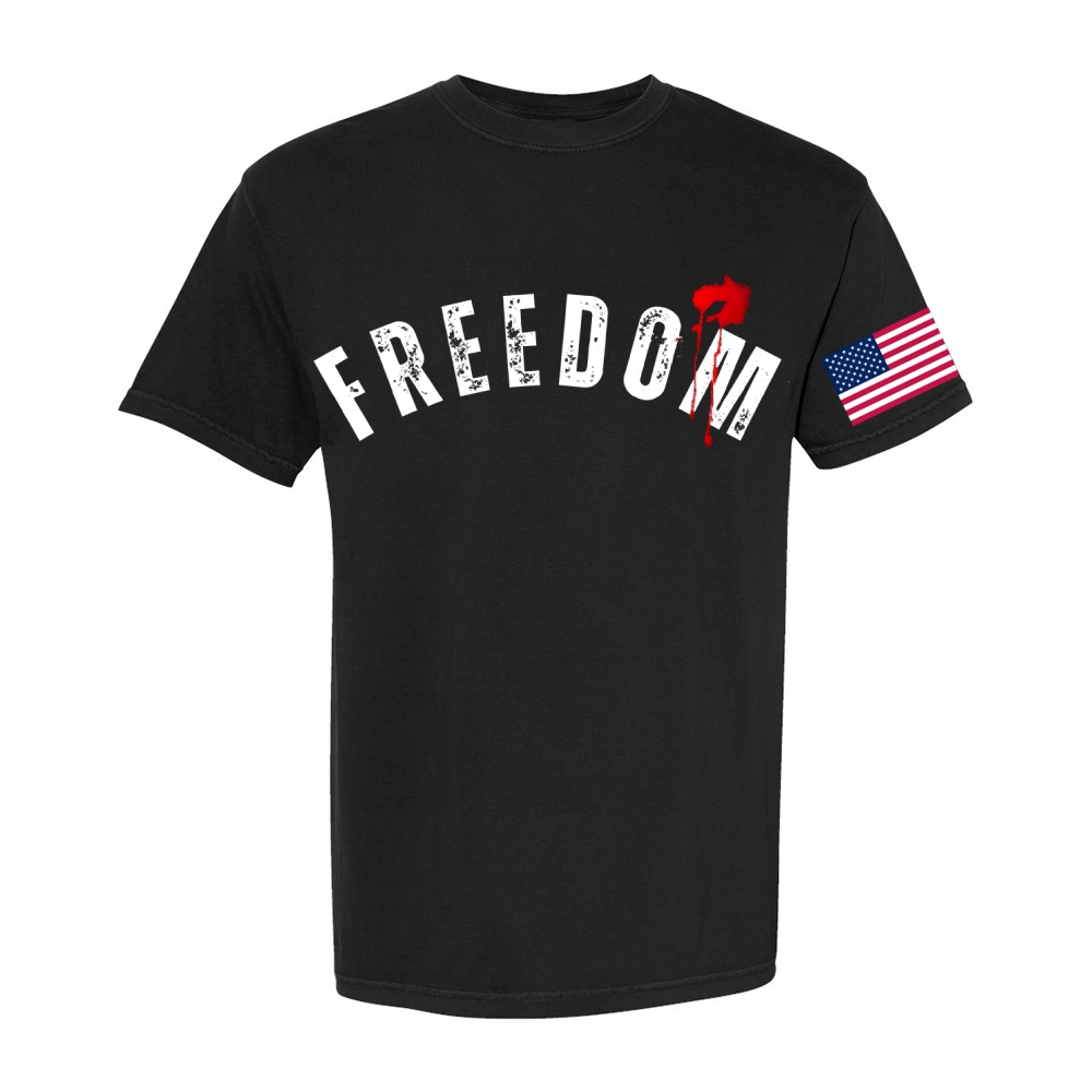 Freedom And American Flag Casual Short Sleeve T-Shirt-TP MERCH