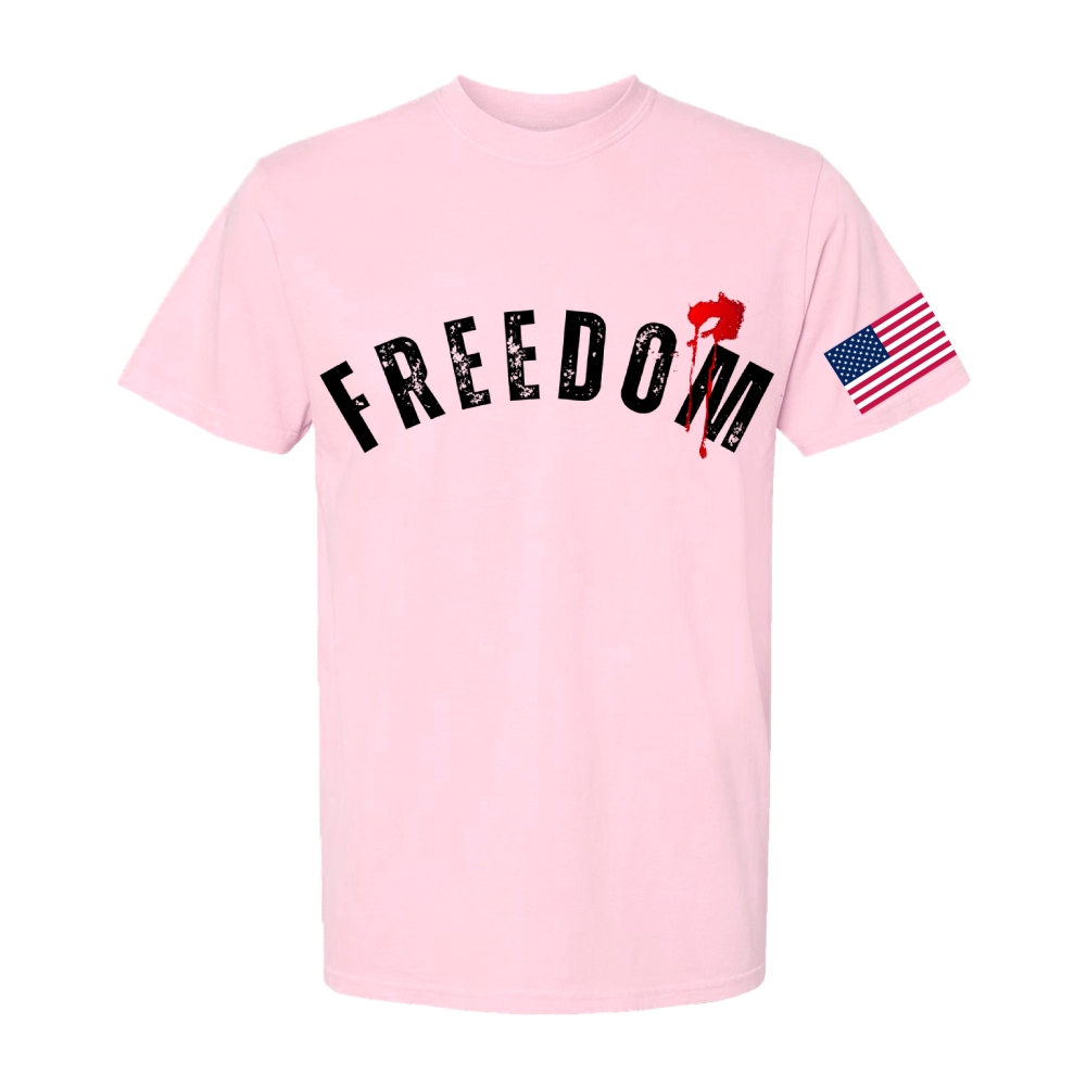 Freedom And American Flag Casual Short Sleeve T-Shirt-TP MERCH