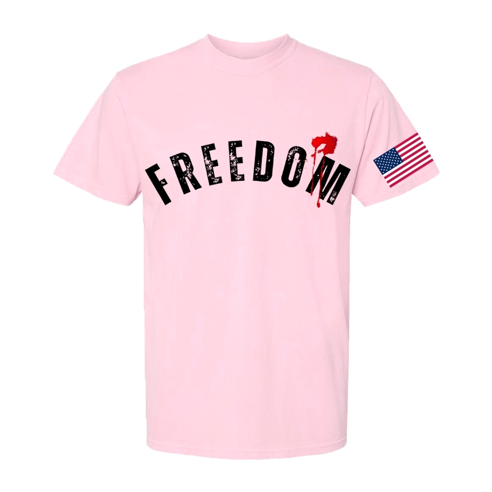 Freedom And American Flag Casual Short Sleeve T-Shirt-TP MERCH