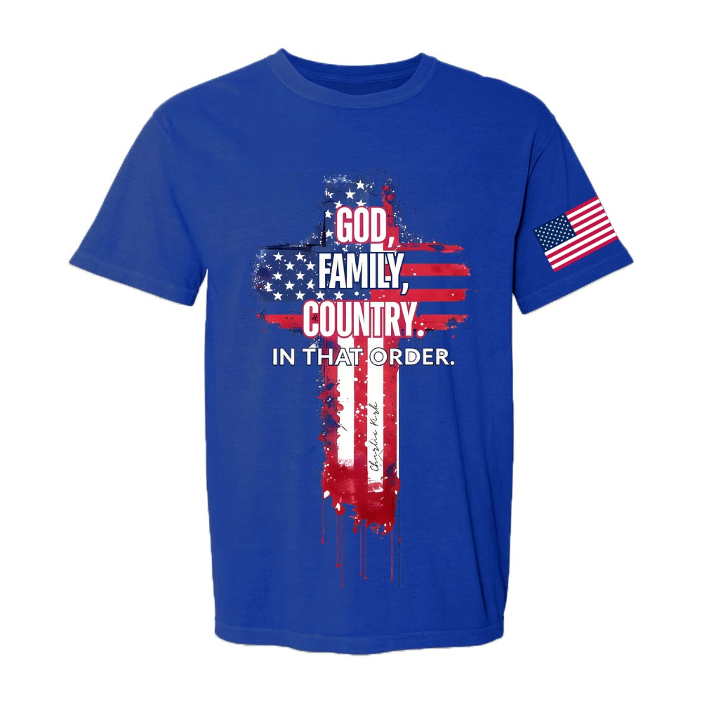 God, Family, Country. In that Order Casual Short Sleeve T-Shirt-TP MERCH