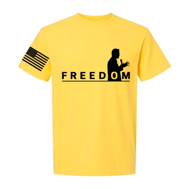 Freedom And American Flag Short Sleeve T-Shirt-TP MERCH