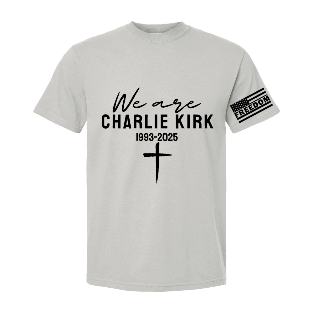 Freedom We Are Charlie Kirk Printed Casual Short Sleeve T-Shirt-TP MERCH
