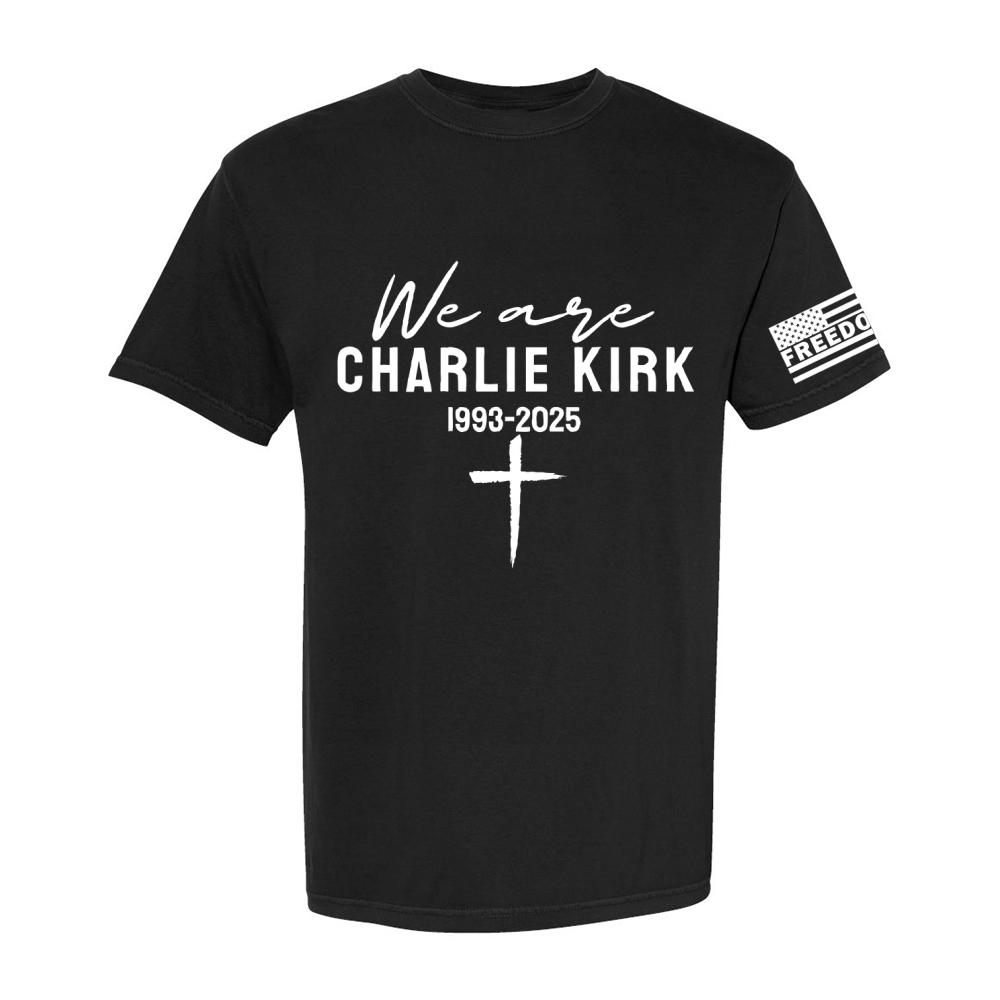Freedom We Are Charlie Kirk Printed Casual Short Sleeve T-Shirt-TP MERCH