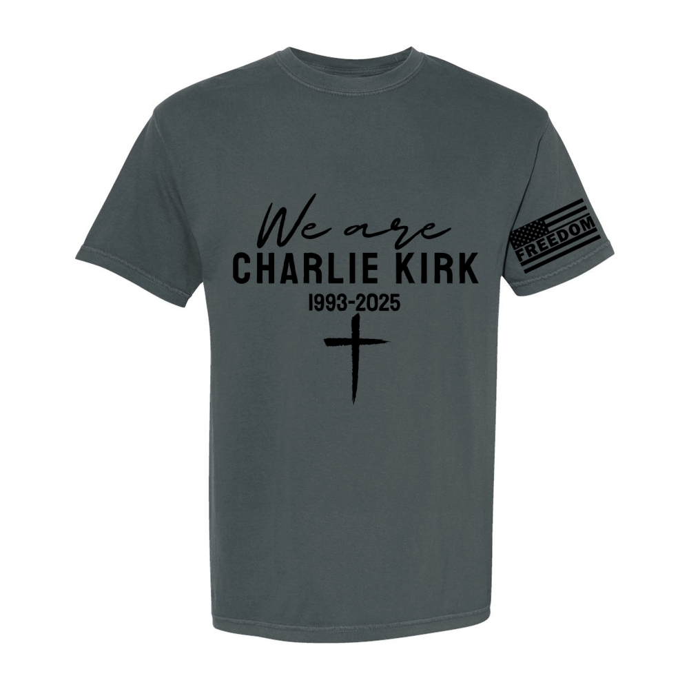 Freedom We Are Charlie Kirk Printed Casual Short Sleeve T-Shirt-TP MERCH
