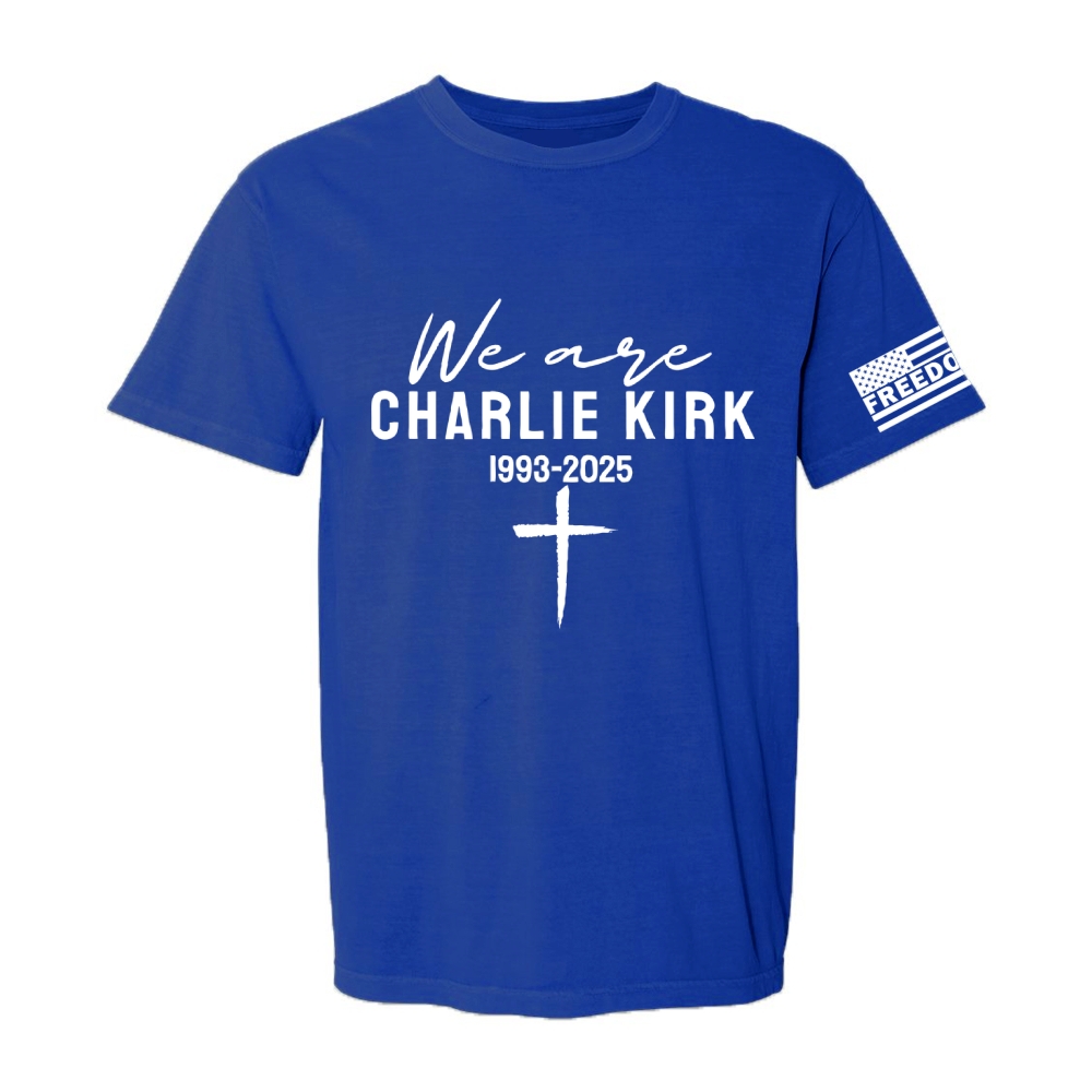 Freedom We Are Charlie Kirk Printed Casual Short Sleeve T-Shirt-TP MERCH