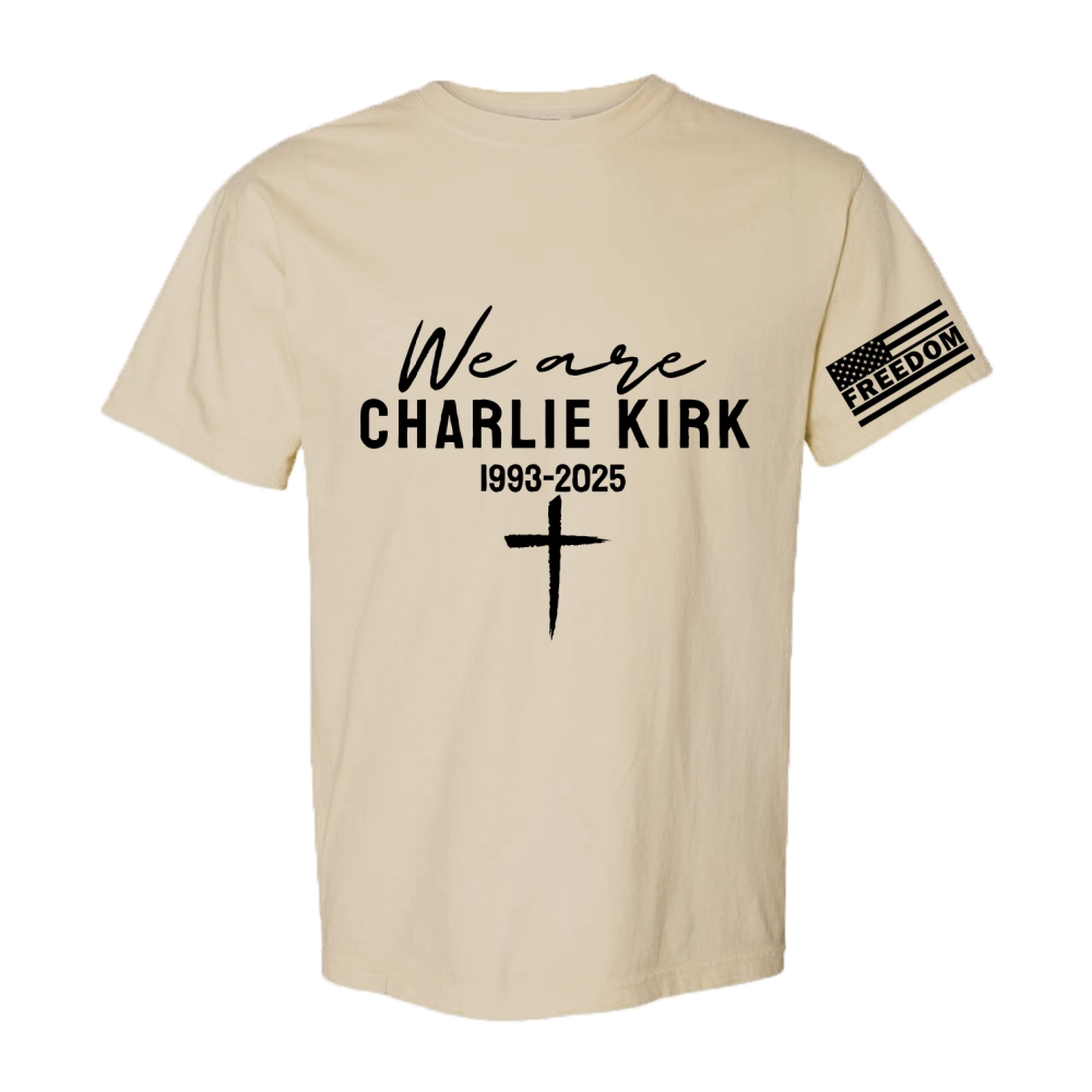 Freedom We Are Charlie Kirk Printed Casual Short Sleeve T-Shirt-TP MERCH