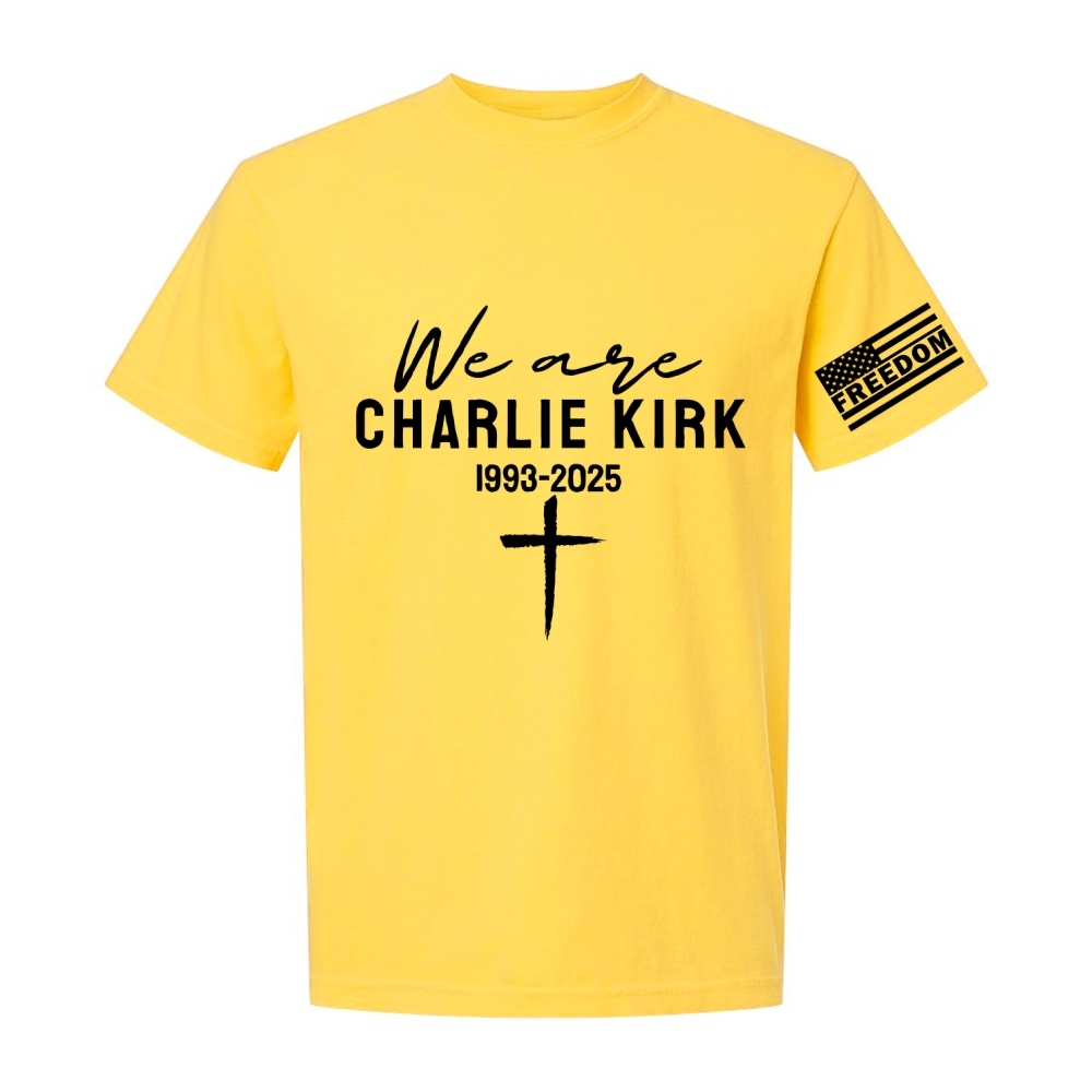 Freedom We Are Charlie Kirk Printed Casual Short Sleeve T-Shirt-TP MERCH