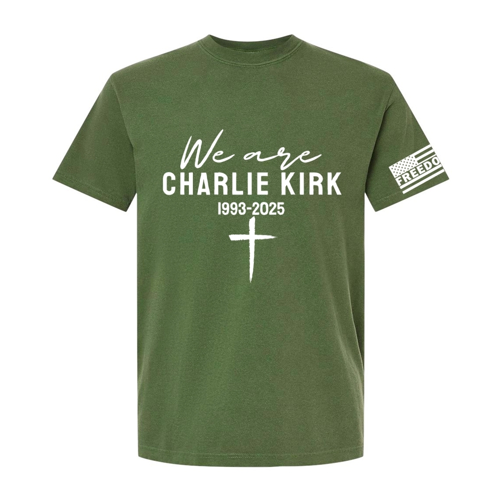 Freedom We Are Charlie Kirk Printed Casual Short Sleeve T-Shirt-TP MERCH