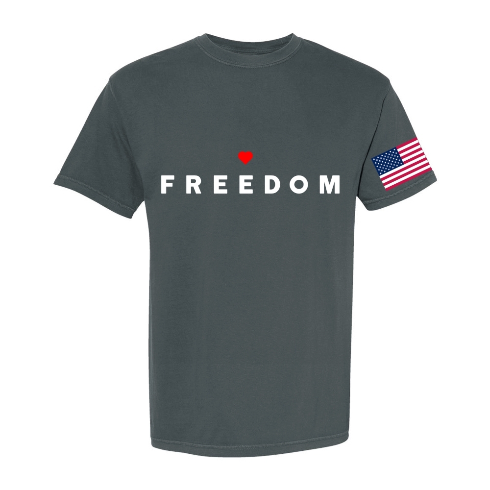 Freedom And American Flag Printed T-shirt-TP MERCH
