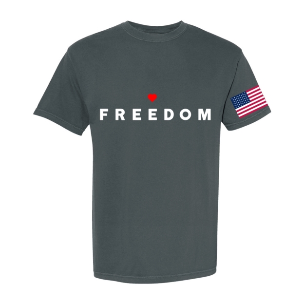 Freedom And American Flag Printed T-shirt-TP MERCH