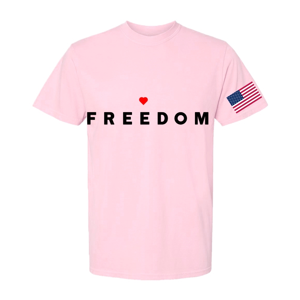 Freedom And American Flag Printed T-shirt-TP MERCH