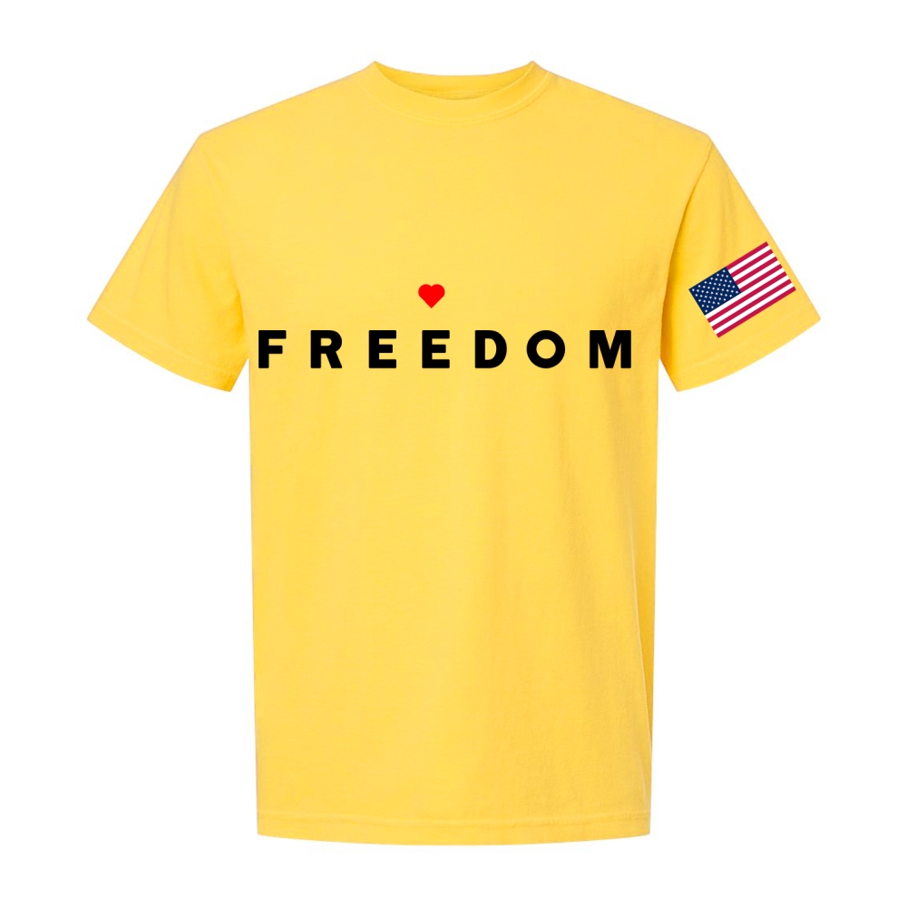 Freedom And American Flag Printed T-shirt-TP MERCH