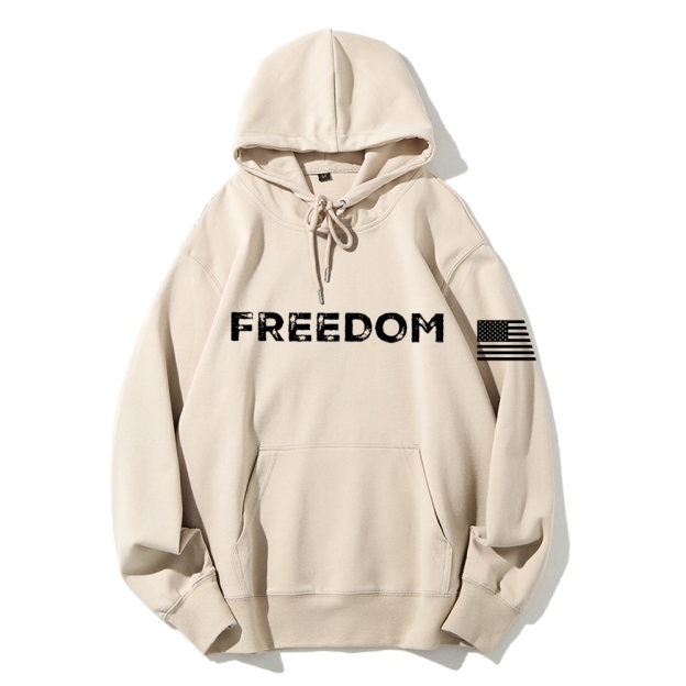 Freedom And American Flag Printed Hoodie-TP MERCH