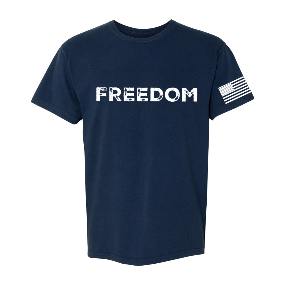 Freedom And American Flag Printed Casual T-Shirt -TP MERCH