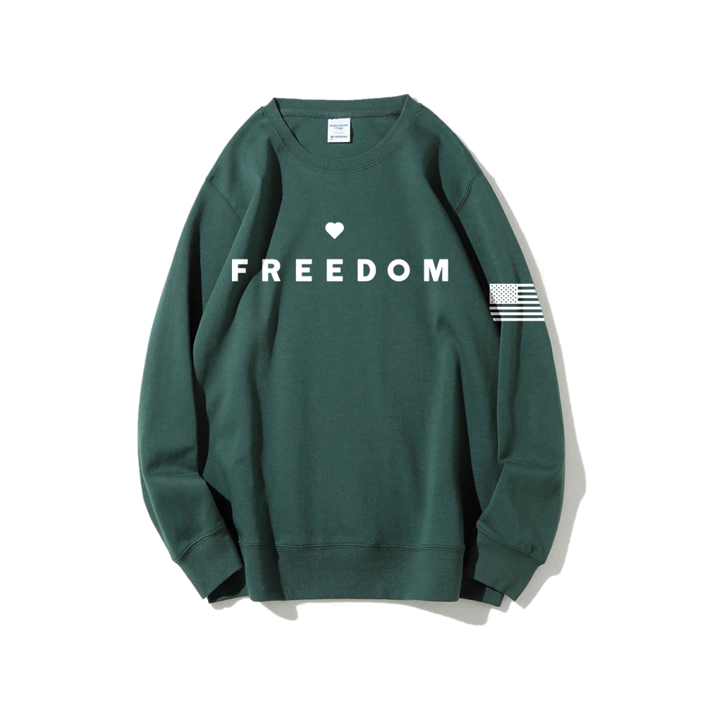 Women's Freedom American Flag Printed Sweatshirt-TP MERCH