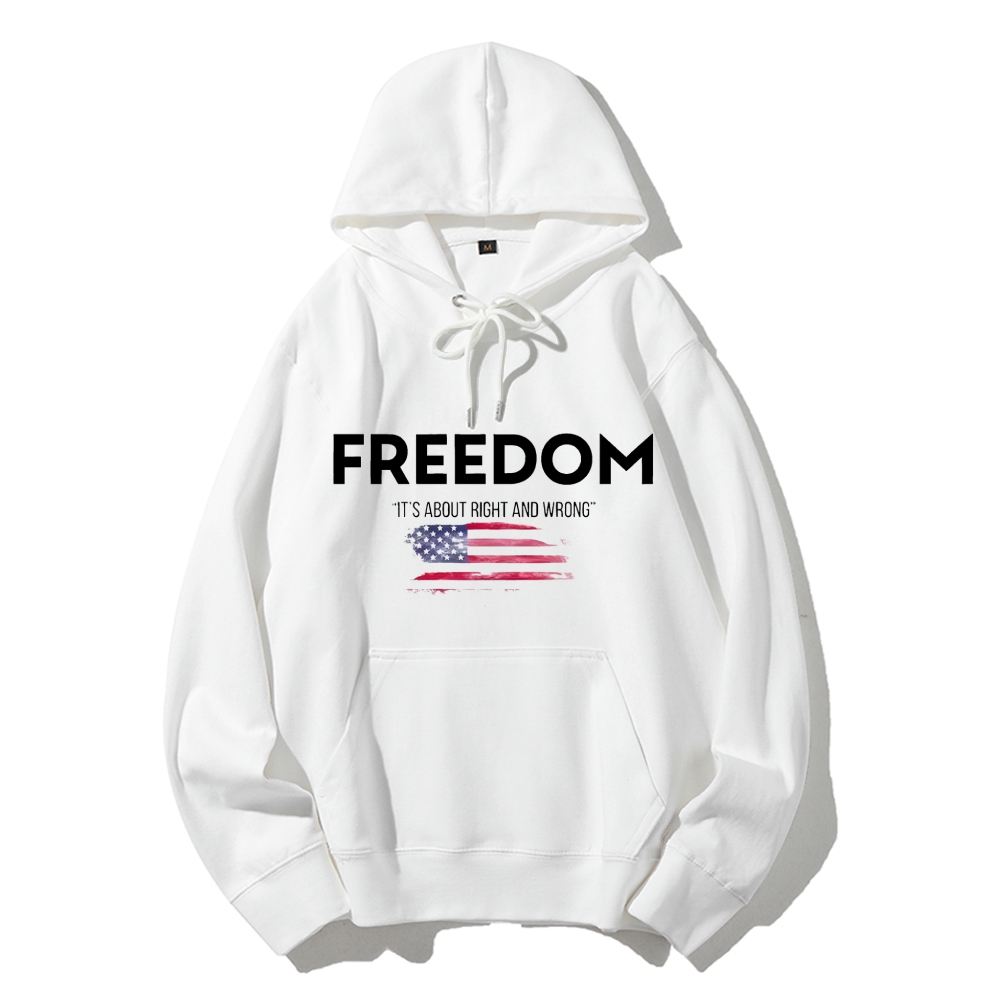 Freedom And American Flag Printed Hoodie-TP MERCH